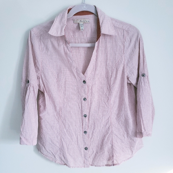 American Rag Tops - American Rag Cie Peach Button Down Shirt Medium